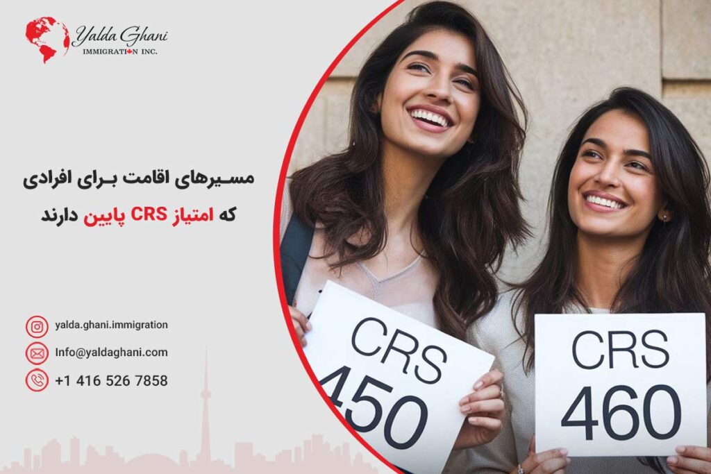 مسیرهای اقامت برای افرادی که امتیاز CRS پایین دارند